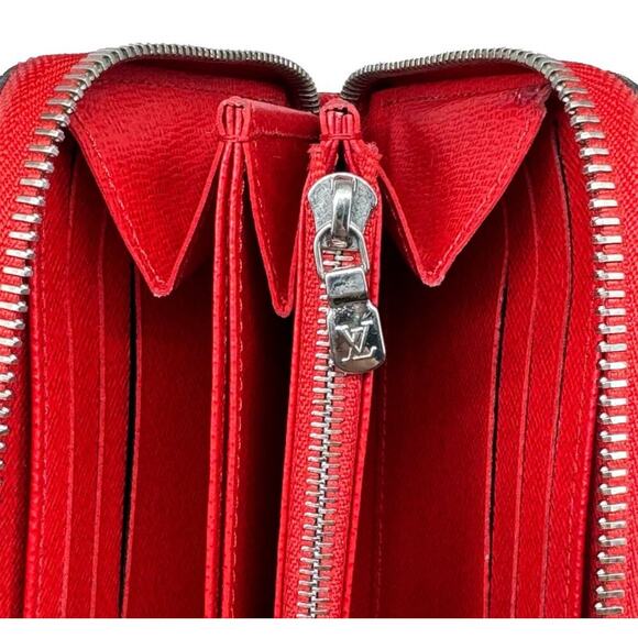 Louis Vuitton Blue & Red Epi Wallet Silver Hardware EUC - Picture 10 of 12